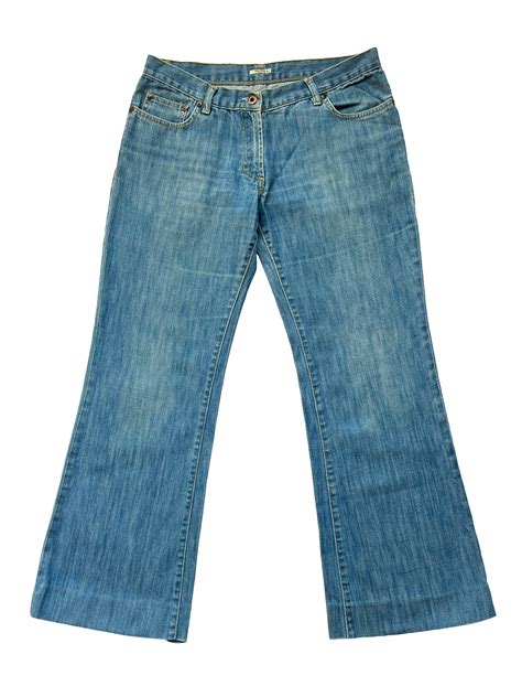 Vintage MIU MIU Fiammato Denim Jeans .